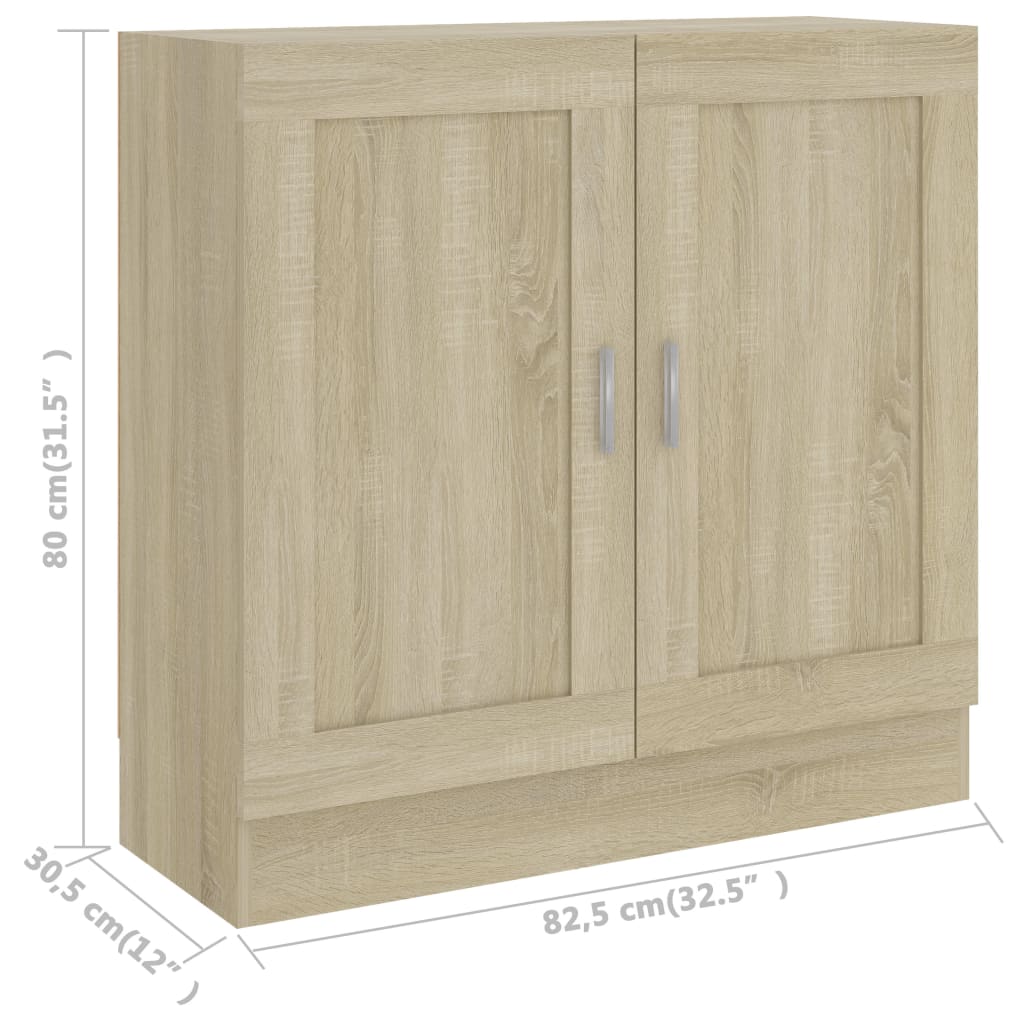 Book Cabinet Sonoma Oak 82.5x30.5x80 cm Chipboard- Bookcases & Standing Shelves - HomeShopIreland - Home Shop Ireland - Bookcases & Standing Shelves - Book Cabinet Sonoma Oak 82.5x30.5x80 cm Chipboard