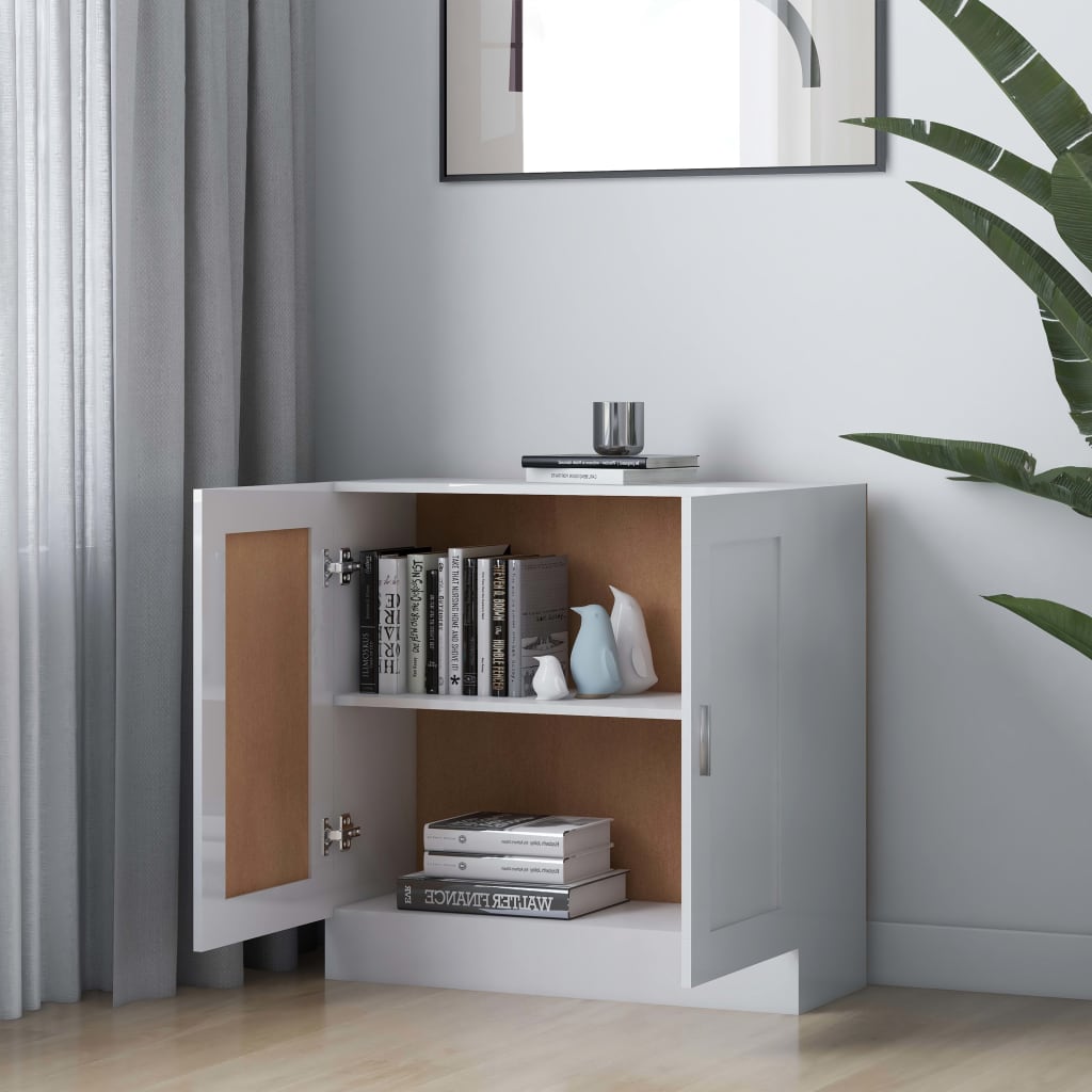 Book Cabinet High Gloss White 82.5x30.5x80 cm Chipboard- Bookcases & Standing Shelves - HomeShopIreland - Home Shop Ireland - Bookcases & Standing Shelves - Book Cabinet High Gloss White 82.5x30.5x80 cm Chipboard