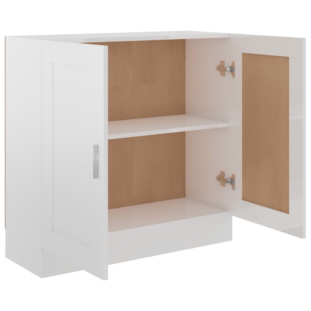 Book Cabinet High Gloss White 82.5x30.5x80 cm Chipboard- Bookcases & Standing Shelves - HomeShopIreland - Home Shop Ireland - Bookcases & Standing Shelves - Book Cabinet High Gloss White 82.5x30.5x80 cm Chipboard