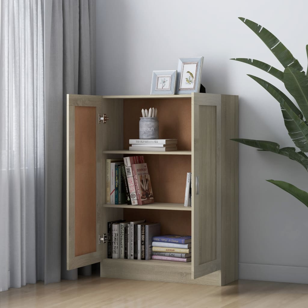 Book Cabinet Sonoma Oak 82.5x30.5x115 cm Chipboard- Bookcases & Standing Shelves - HomeShopIreland - Home Shop Ireland - Bookcases & Standing Shelves - Book Cabinet Sonoma Oak 82.5x30.5x115 cm Chipboard