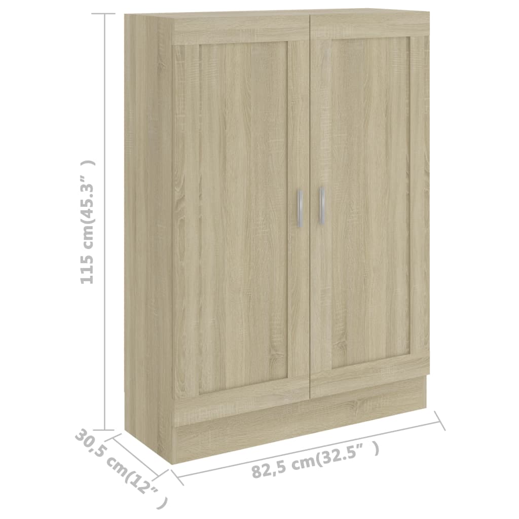 Book Cabinet Sonoma Oak 82.5x30.5x115 cm Chipboard- Bookcases & Standing Shelves - HomeShopIreland - Home Shop Ireland - Bookcases & Standing Shelves - Book Cabinet Sonoma Oak 82.5x30.5x115 cm Chipboard