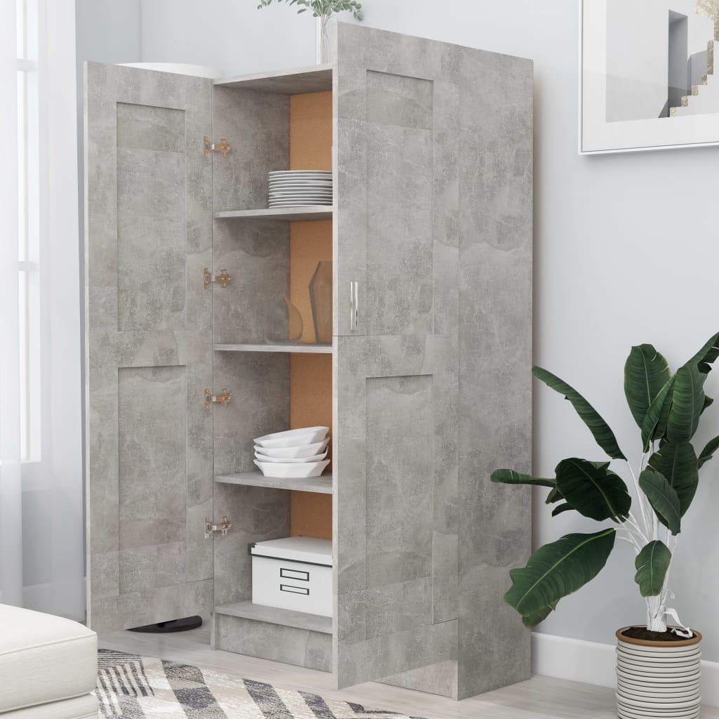 Book Cabinet Concrete Grey 82.5x30.5x150 cm Chipboard- Bookcases & Standing Shelves - HomeShopIreland - Home Shop Ireland - Bookcases & Standing Shelves - Book Cabinet Concrete Grey 82.5x30.5x150 cm Chipboard