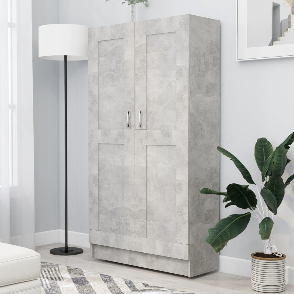 Book Cabinet Concrete Grey 82.5x30.5x150 cm Chipboard- Bookcases & Standing Shelves - HomeShopIreland - Home Shop Ireland - Bookcases & Standing Shelves - Book Cabinet Concrete Grey 82.5x30.5x150 cm Chipboard