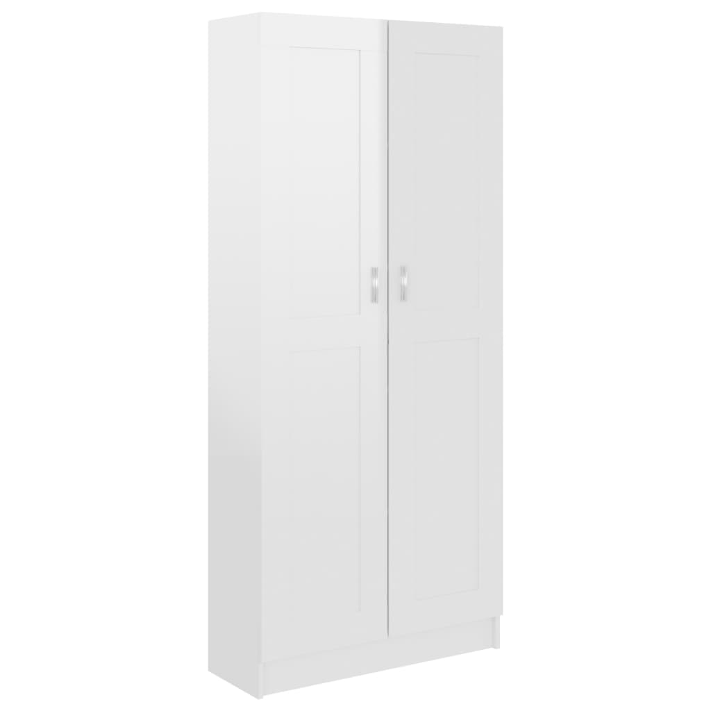 Book Cabinet High Gloss White 82.5x30.5x185.5 cm Chipboard- Bookcases & Standing Shelves - HomeShopIreland - Home Shop Ireland - Bookcases & Standing Shelves - Book Cabinet High Gloss White 82.5x30.5x185.5 cm Chipboard
