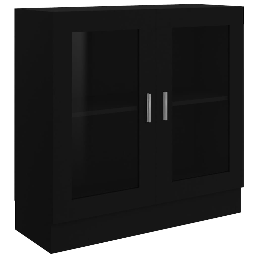 Vitrine Cabinet Black 82.5x30.5x80 cm Chipboard- Bookcases & Standing Shelves - HomeShopIreland - Home Shop Ireland - Bookcases & Standing Shelves - Vitrine Cabinet Black 82.5x30.5x80 cm Chipboard