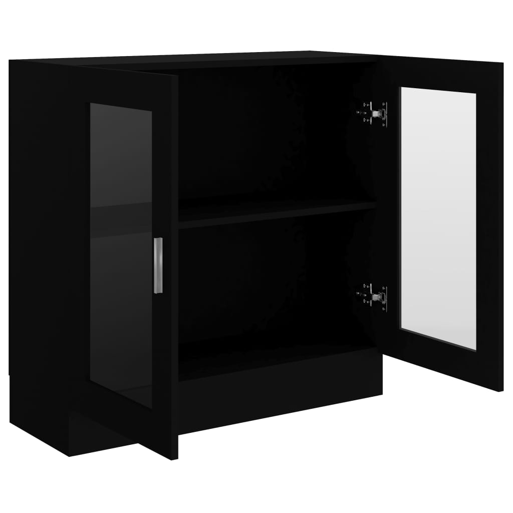 Vitrine Cabinet Black 82.5x30.5x80 cm Chipboard- Bookcases & Standing Shelves - HomeShopIreland - Home Shop Ireland - Bookcases & Standing Shelves - Vitrine Cabinet Black 82.5x30.5x80 cm Chipboard