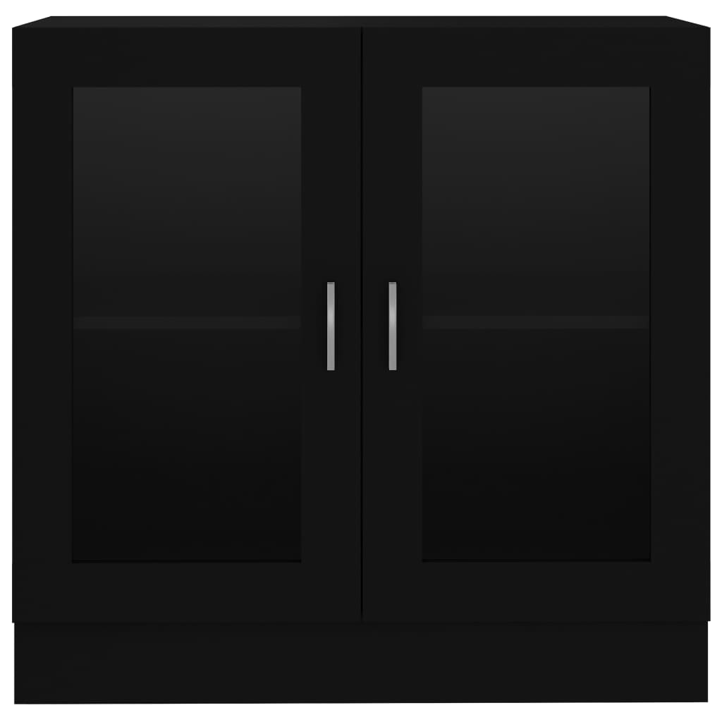 Vitrine Cabinet Black 82.5x30.5x80 cm Chipboard- Bookcases & Standing Shelves - HomeShopIreland - Home Shop Ireland - Bookcases & Standing Shelves - Vitrine Cabinet Black 82.5x30.5x80 cm Chipboard