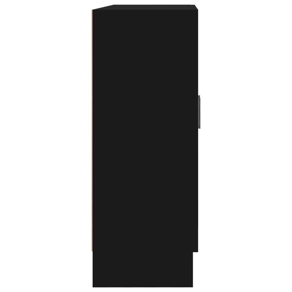 Vitrine Cabinet Black 82.5x30.5x80 cm Chipboard- Bookcases & Standing Shelves - HomeShopIreland - Home Shop Ireland - Bookcases & Standing Shelves - Vitrine Cabinet Black 82.5x30.5x80 cm Chipboard