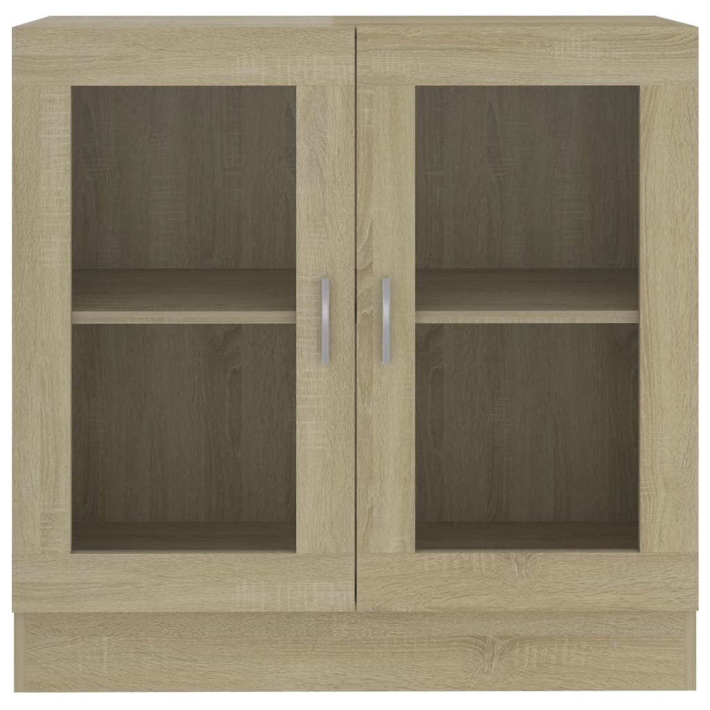 Vitrine Cabinet Sonoma Oak 82.5x30.5x80 cm Chipboard- Bookcases & Standing Shelves - HomeShopIreland - Home Shop Ireland - Bookcases & Standing Shelves - Vitrine Cabinet Sonoma Oak 82.5x30.5x80 cm Chipboard