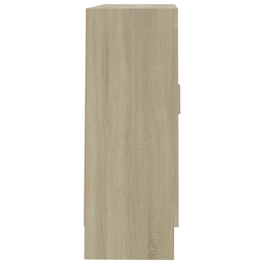 Vitrine Cabinet Sonoma Oak 82.5x30.5x80 cm Chipboard- Bookcases & Standing Shelves - HomeShopIreland - Home Shop Ireland - Bookcases & Standing Shelves - Vitrine Cabinet Sonoma Oak 82.5x30.5x80 cm Chipboard