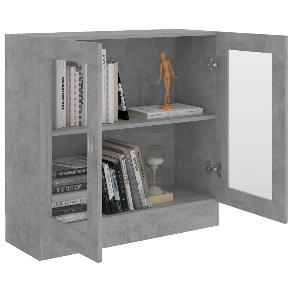 Vitrine Cabinet Concrete Grey 82.5x30.5x80 cm Chipboard- Bookcases & Standing Shelves - HomeShopIreland - Home Shop Ireland - Bookcases & Standing Shelves - Vitrine Cabinet Concrete Grey 82.5x30.5x80 cm Chipboard