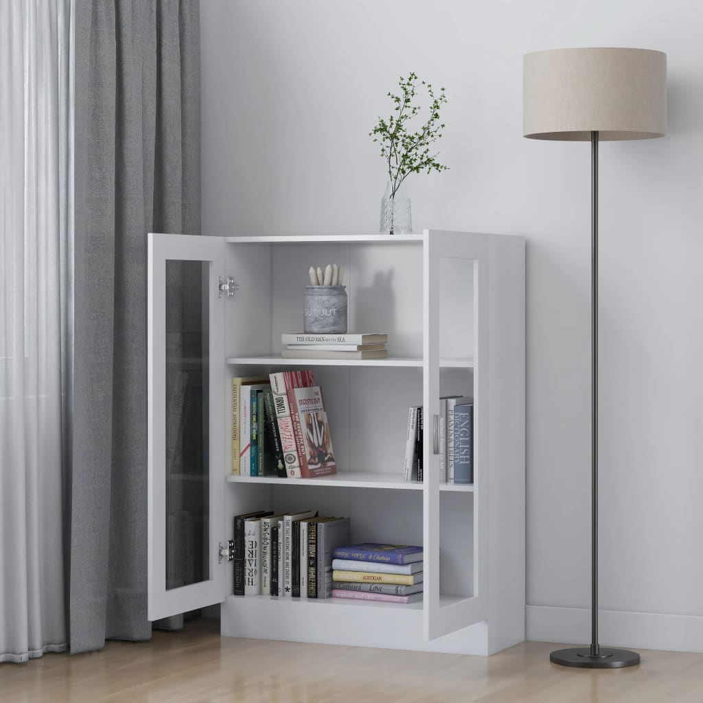 Vitrine Cabinet White 82.5x30.5x115 cm Chipboard- Bookcases & Standing Shelves - HomeShopIreland - Home Shop Ireland - Bookcases & Standing Shelves - Vitrine Cabinet White 82.5x30.5x115 cm Chipboard