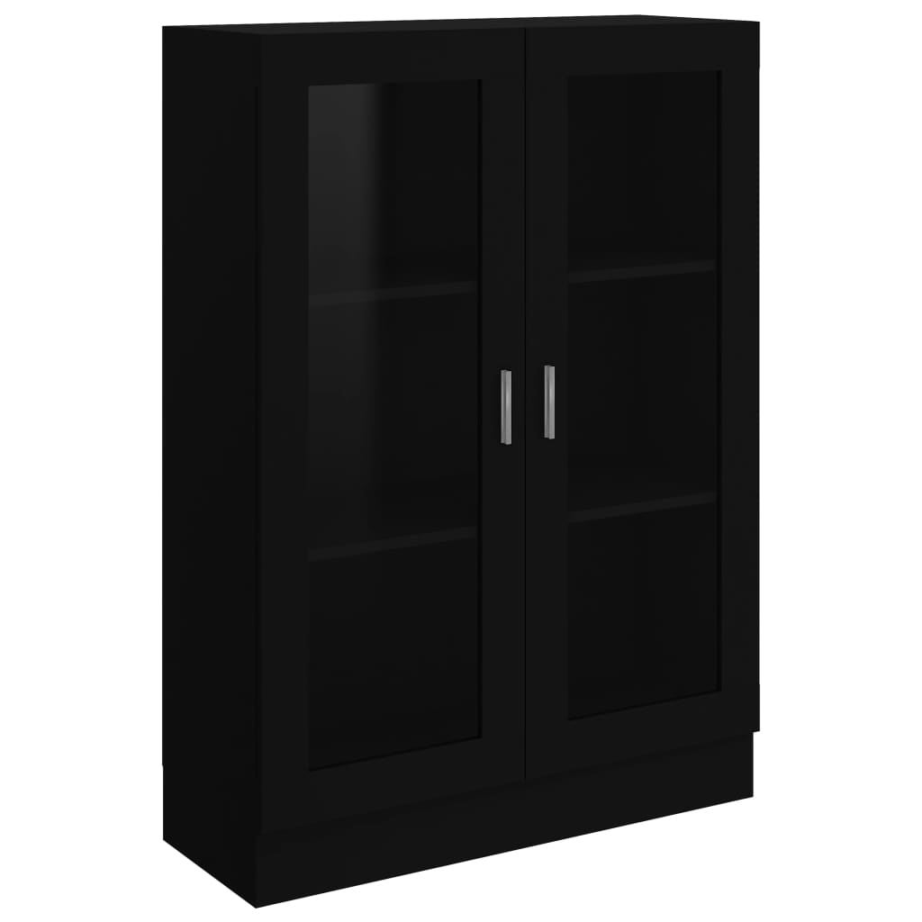 Vitrine Cabinet Black 82.5x30.5x115 cm Chipboard- Bookcases & Standing Shelves - HomeShopIreland - Home Shop Ireland - Bookcases & Standing Shelves - Vitrine Cabinet Black 82.5x30.5x115 cm Chipboard