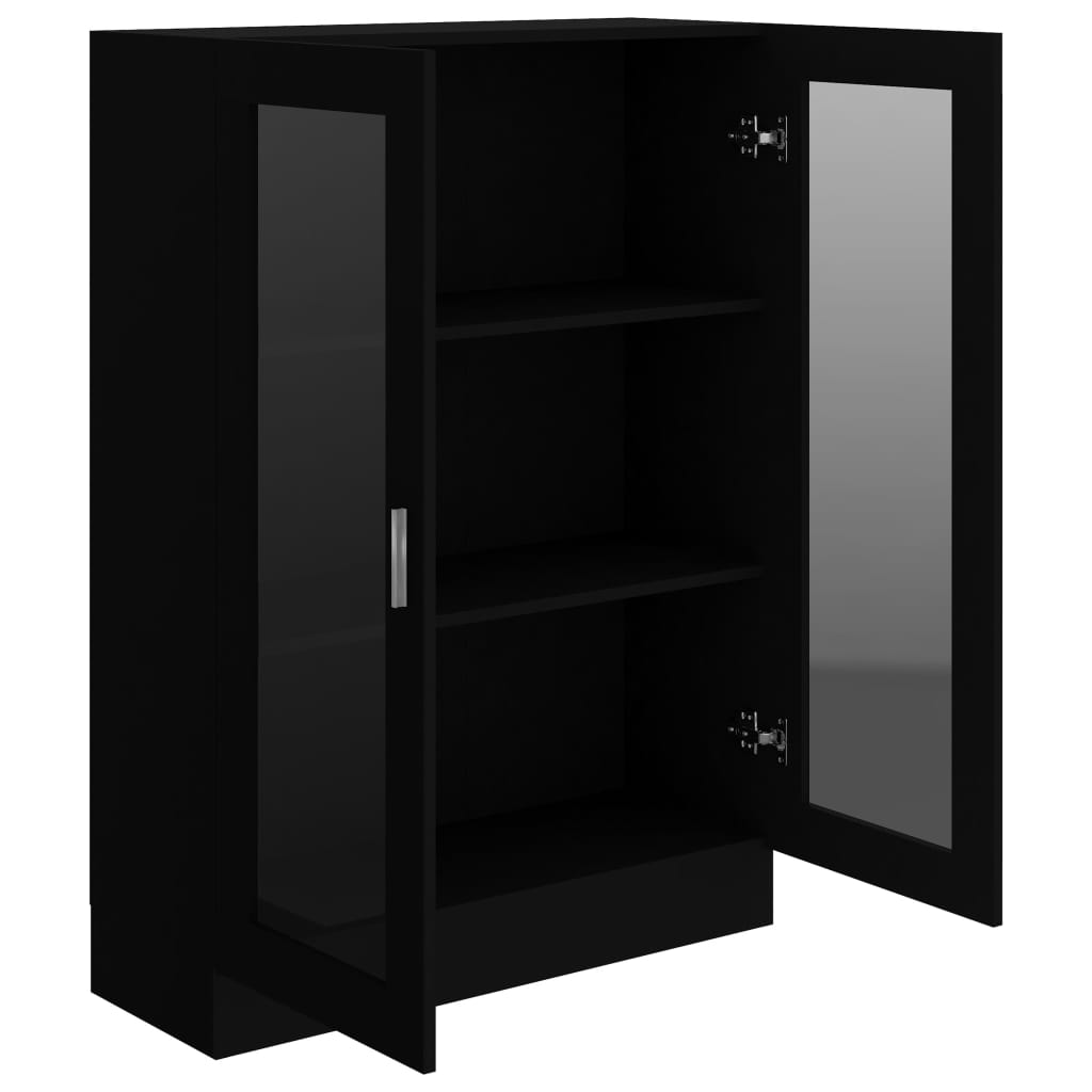 Vitrine Cabinet Black 82.5x30.5x115 cm Chipboard- Bookcases & Standing Shelves - HomeShopIreland - Home Shop Ireland - Bookcases & Standing Shelves - Vitrine Cabinet Black 82.5x30.5x115 cm Chipboard