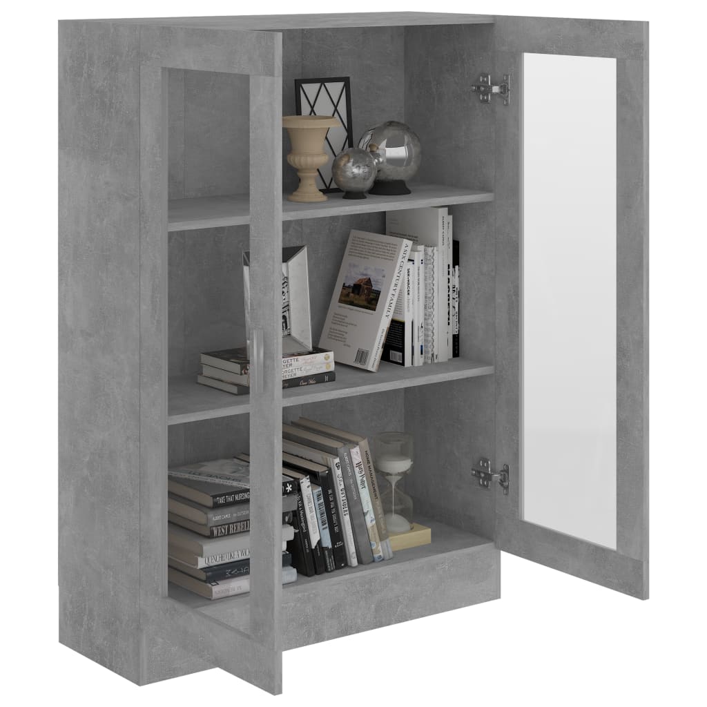Vitrine Cabinet Concrete Grey 82.5x30.5x115 cm Chipboard- Bookcases & Standing Shelves - HomeShopIreland - Home Shop Ireland - Bookcases & Standing Shelves - Vitrine Cabinet Concrete Grey 82.5x30.5x115 cm Chipboard