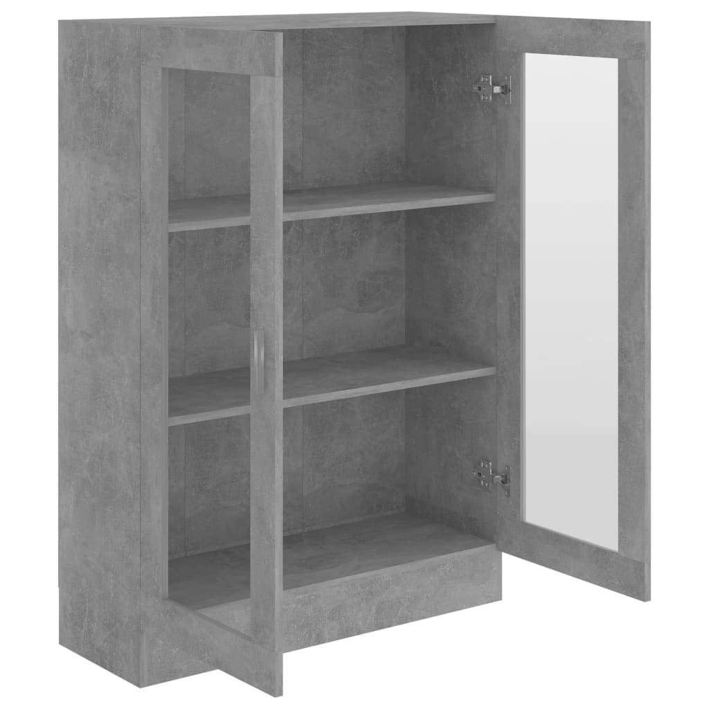 Vitrine Cabinet Concrete Grey 82.5x30.5x115 cm Chipboard- Bookcases & Standing Shelves - HomeShopIreland - Home Shop Ireland - Bookcases & Standing Shelves - Vitrine Cabinet Concrete Grey 82.5x30.5x115 cm Chipboard