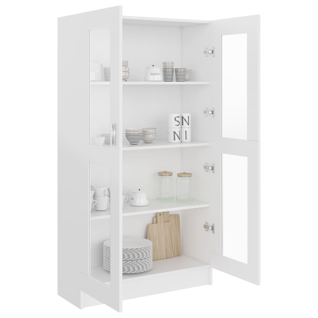 Vitrine Cabinet White 82.5x30.5x150 cm Chipboard- Bookcases & Standing Shelves - HomeShopIreland - Home Shop Ireland - Bookcases & Standing Shelves - Vitrine Cabinet White 82.5x30.5x150 cm Chipboard