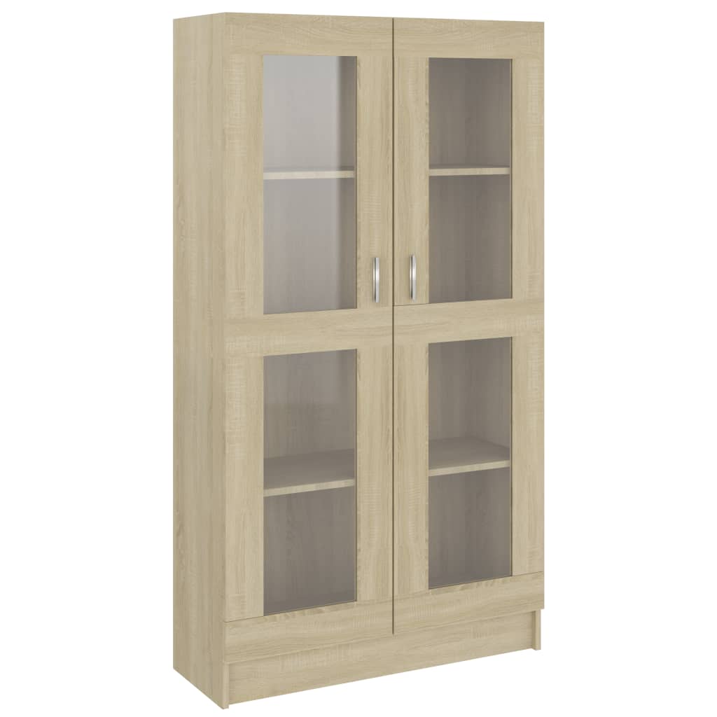 Vitrine Cabinet Sonoma Oak 82.5x30.5x150 cm Chipboard- Bookcases & Standing Shelves - HomeShopIreland - Home Shop Ireland - Bookcases & Standing Shelves - Vitrine Cabinet Sonoma Oak 82.5x30.5x150 cm Chipboard