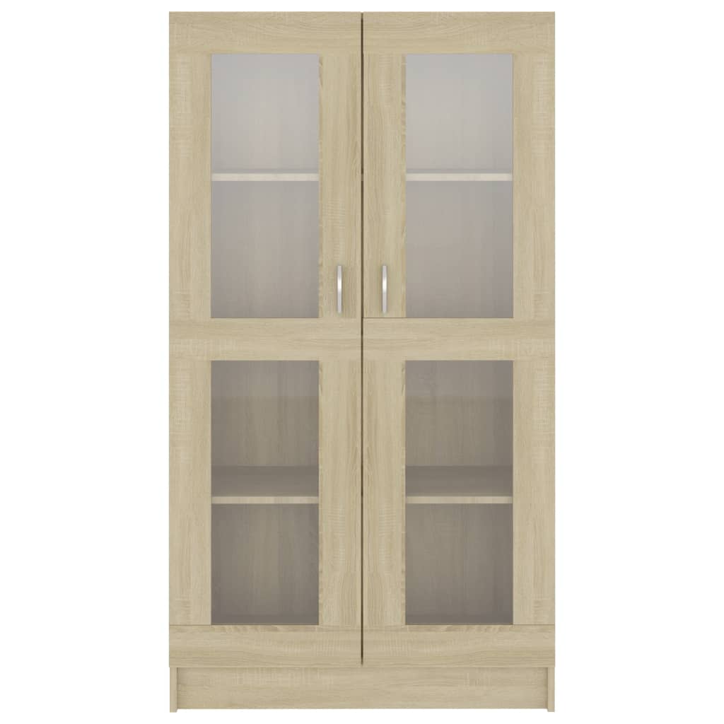 Vitrine Cabinet Sonoma Oak 82.5x30.5x150 cm Chipboard- Bookcases & Standing Shelves - HomeShopIreland - Home Shop Ireland - Bookcases & Standing Shelves - Vitrine Cabinet Sonoma Oak 82.5x30.5x150 cm Chipboard
