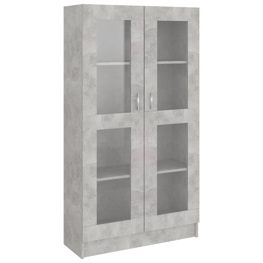 Vitrine Cabinet Concrete Grey 82.5x30.5x150 cm Chipboard- Bookcases & Standing Shelves - HomeShopIreland - Home Shop Ireland - Bookcases & Standing Shelves - Vitrine Cabinet Concrete Grey 82.5x30.5x150 cm Chipboard
