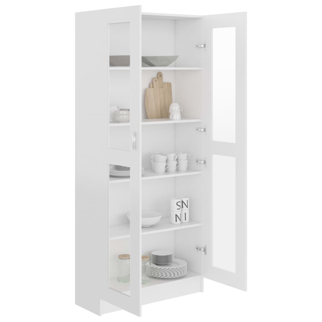 Vitrine Cabinet White 82.5x30.5x185.5 cm Chipboard- Bookcases & Standing Shelves - HomeShopIreland - Home Shop Ireland - Bookcases & Standing Shelves - Vitrine Cabinet White 82.5x30.5x185.5 cm Chipboard