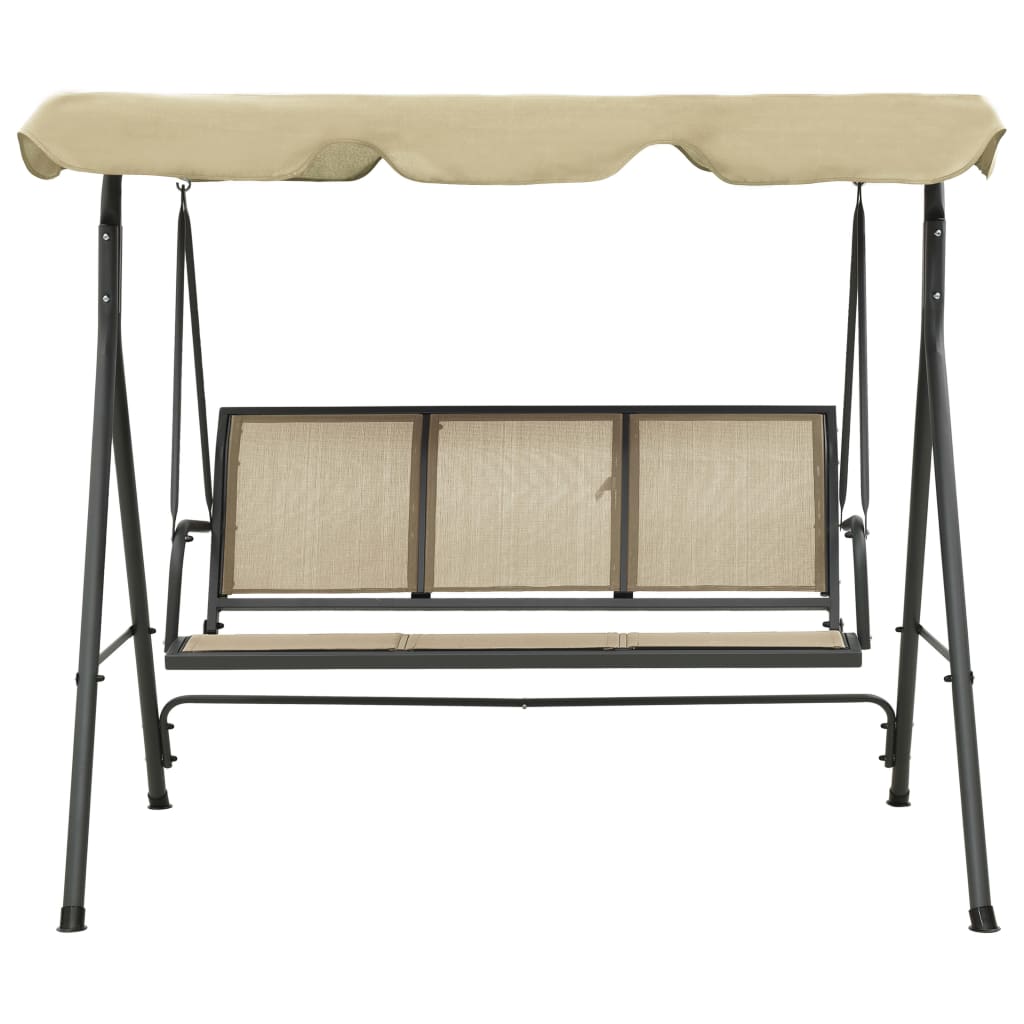 Garden Swing Chair with Canopy Anthracite and Sand- Porch Swings - HomeShopIreland - Home Shop Ireland - Porch Swings - Garden Swing Chair with Canopy Anthracite and Sand