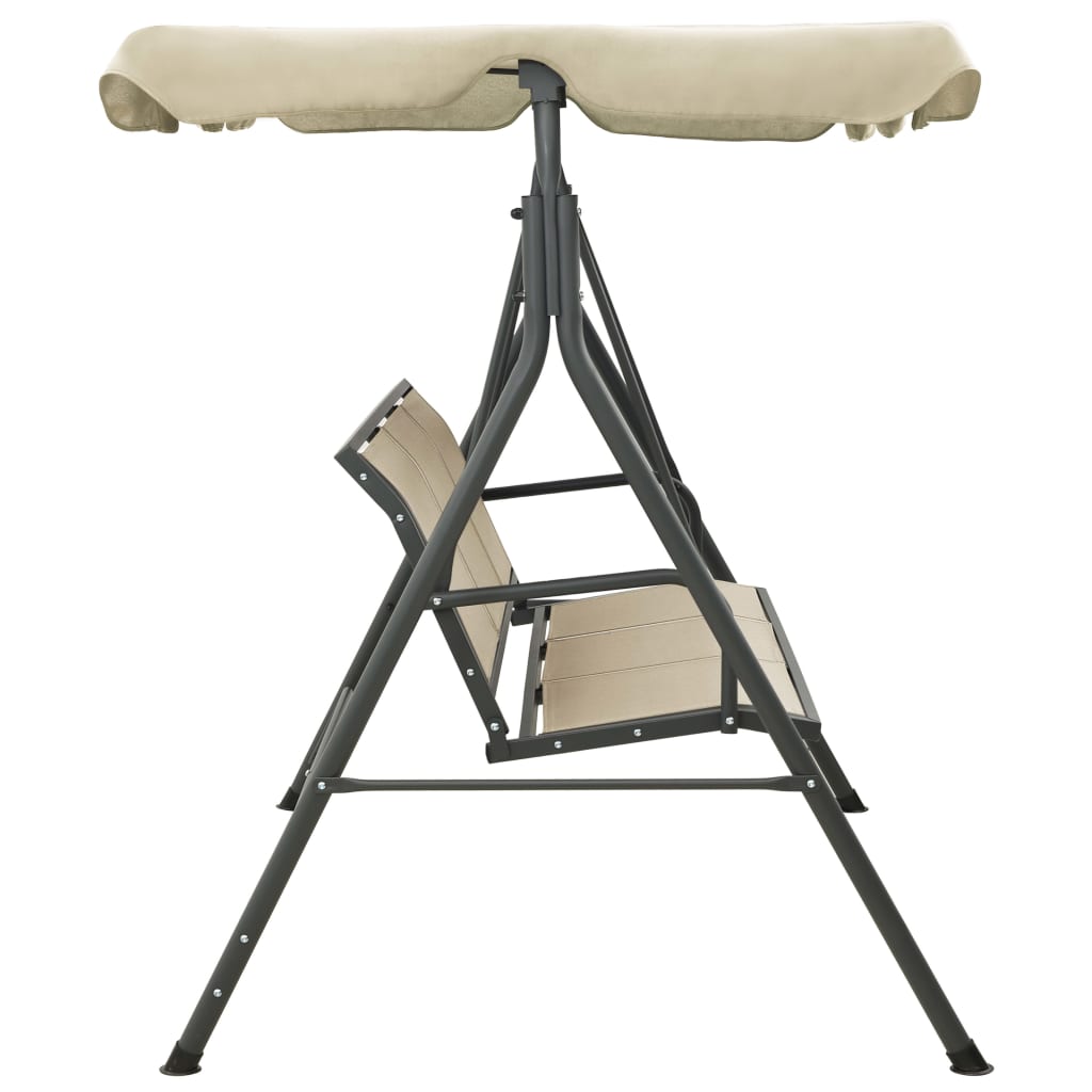 Garden Swing Chair with Canopy Anthracite and Sand- Porch Swings - HomeShopIreland - Home Shop Ireland - Porch Swings - Garden Swing Chair with Canopy Anthracite and Sand