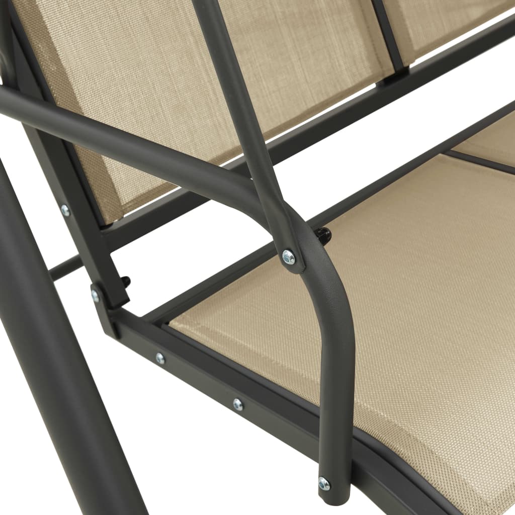 Garden Swing Chair with Canopy Anthracite and Sand- Porch Swings - HomeShopIreland - Home Shop Ireland - Porch Swings - Garden Swing Chair with Canopy Anthracite and Sand