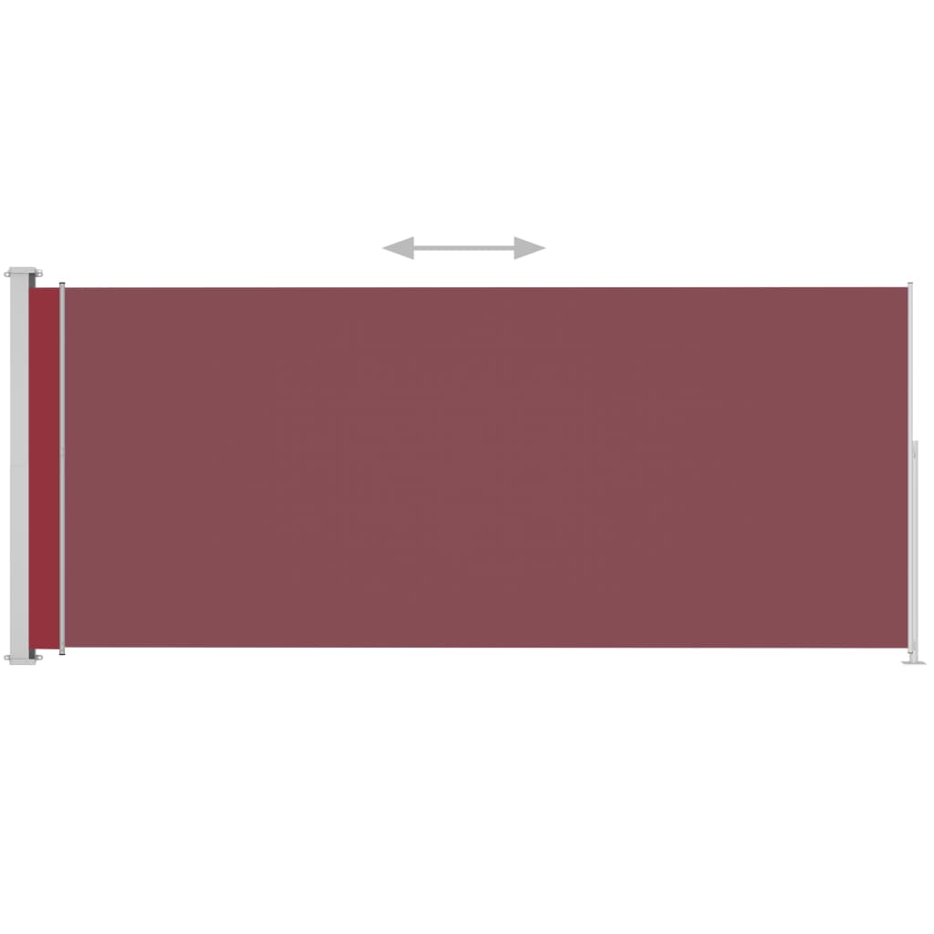 Patio Retractable Side Awning 220x500 cm Red- Outdoor Umbrellas & Sunshades - HomeShopIreland - Home Shop Ireland - Outdoor Umbrellas & Sunshades - Patio Retractable Side Awning 220x500 cm Red