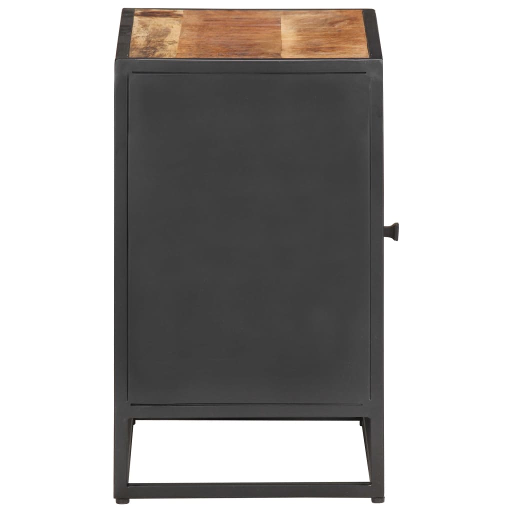 Bedside Cabinet 40x30x50 cm Rough Mango Wood and Natural Cane- Bedside Tables - HomeShopIreland - Home Shop Ireland - Bedside Tables - Bedside Cabinet 40x30x50 cm Rough Mango Wood and Natural Cane