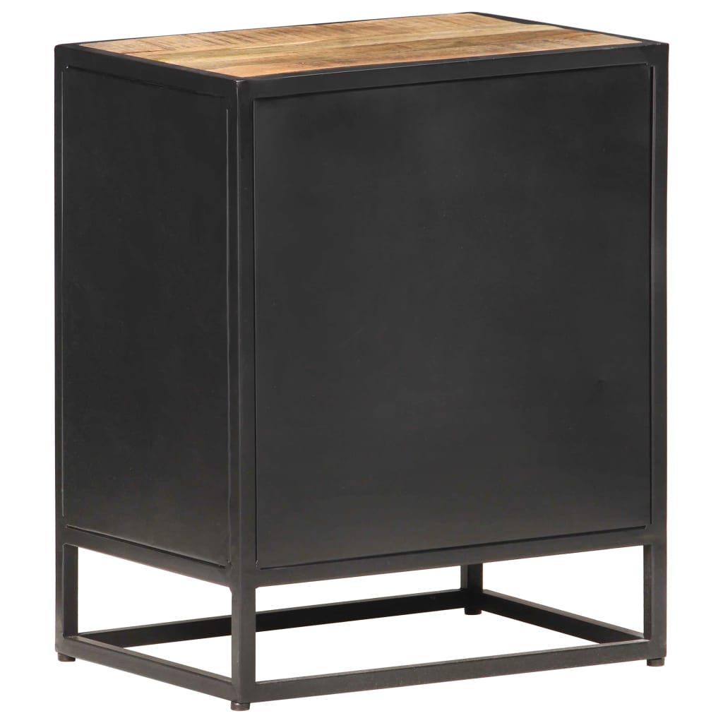 Bedside Cabinet 40x30x50 cm Rough Mango Wood and Natural Cane- Bedside Tables - HomeShopIreland - Home Shop Ireland - Bedside Tables - Bedside Cabinet 40x30x50 cm Rough Mango Wood and Natural Cane