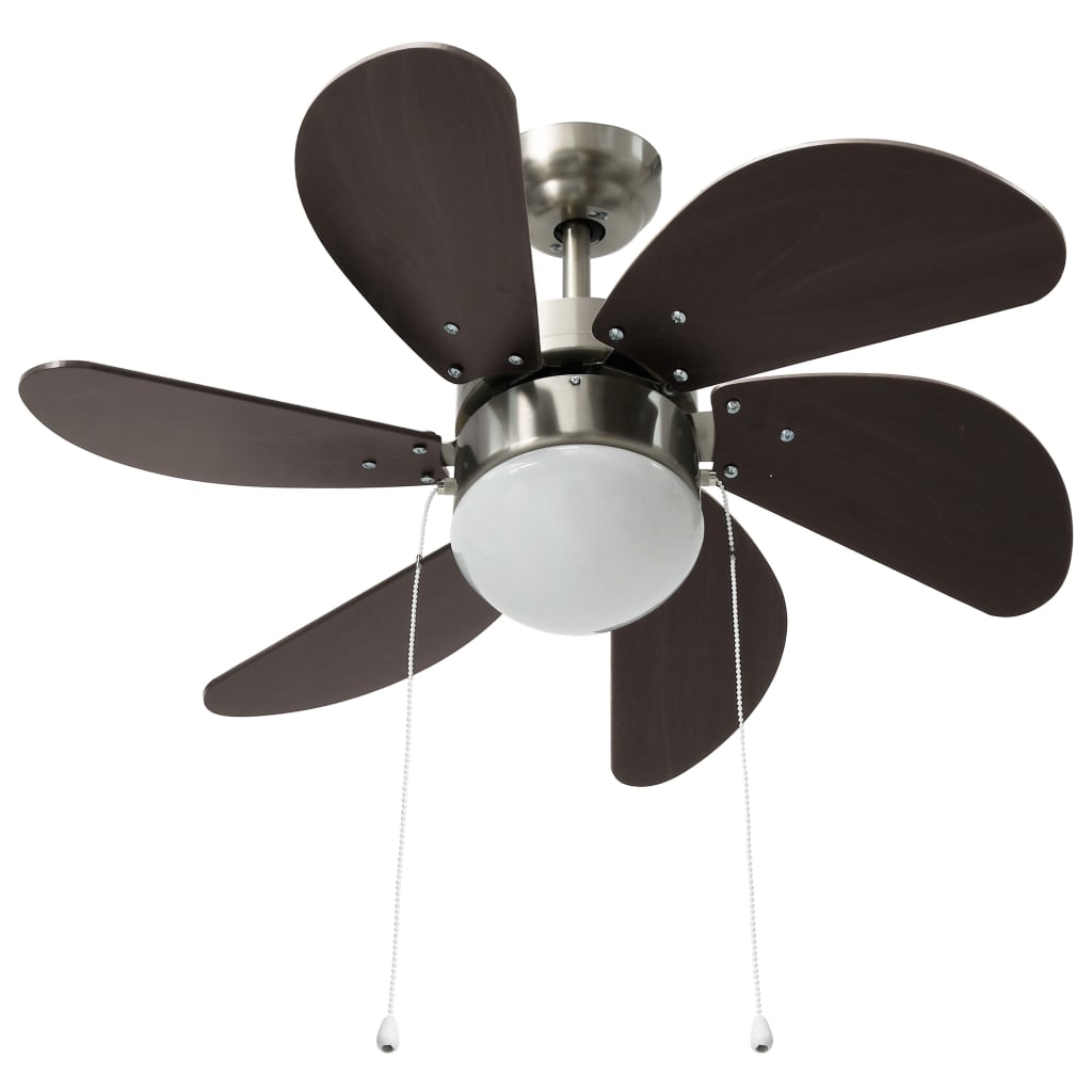 Ceiling Fan with Light 76 cm Dark Brown- Ceiling Fans - HomeShopIreland - Home Shop Ireland - Ceiling Fans - Ceiling Fan with Light 76 cm Dark Brown