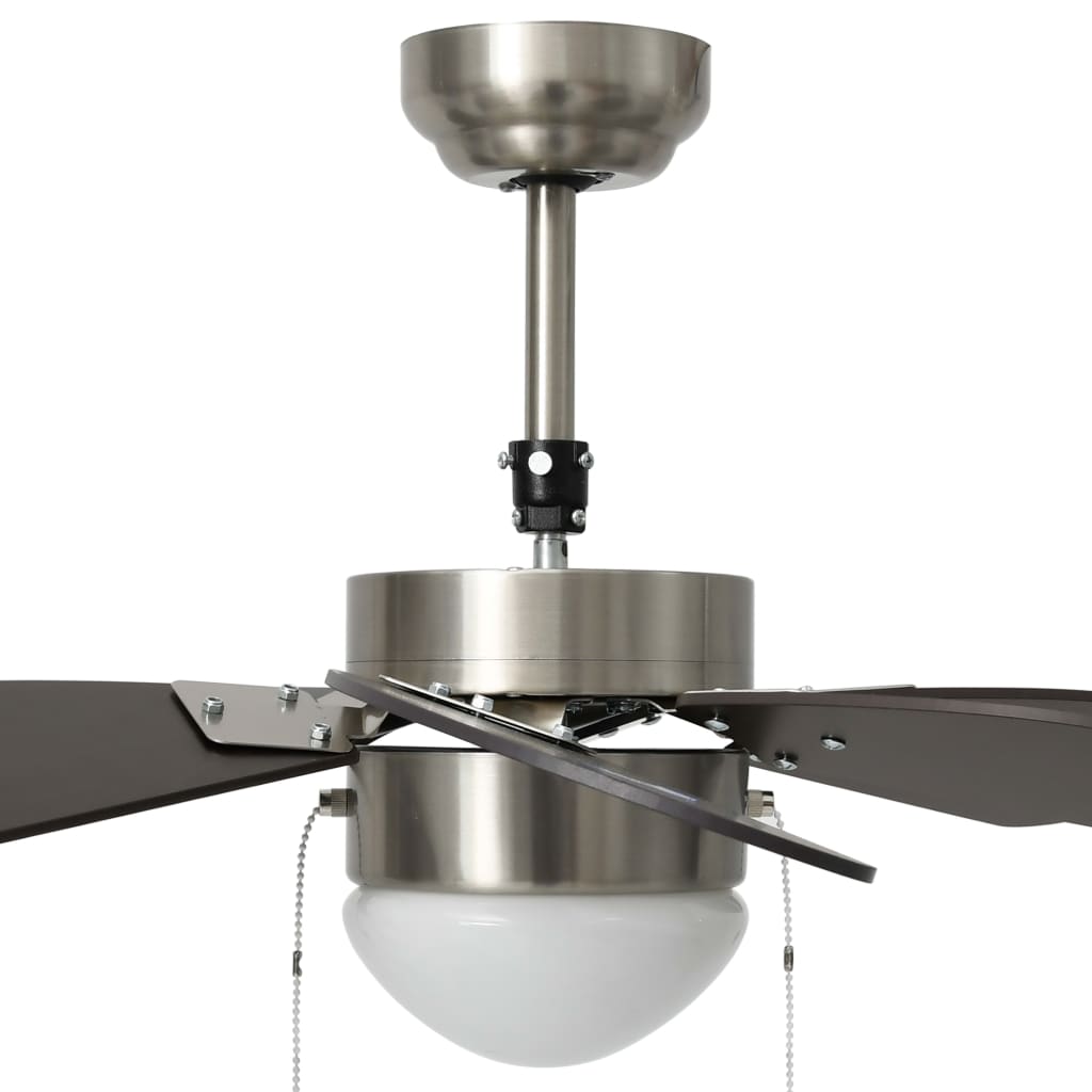 Ceiling Fan with Light 76 cm Dark Brown- Ceiling Fans - HomeShopIreland - Home Shop Ireland - Ceiling Fans - Ceiling Fan with Light 76 cm Dark Brown
