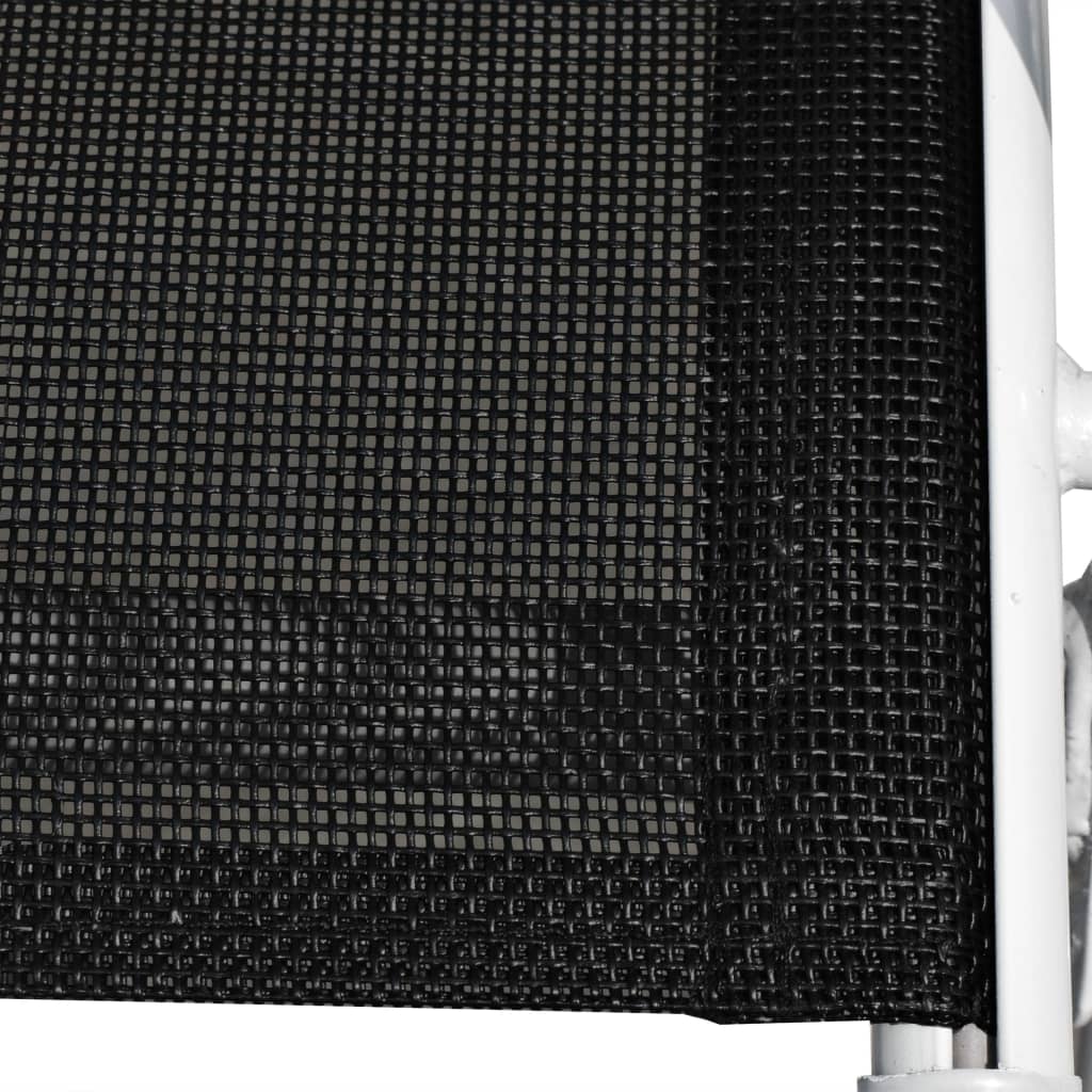 Stackable Garden Chairs 2 pcs Steel and Textilene Black- Outdoor Chairs - HomeShopIreland - Home Shop Ireland - Outdoor Chairs - Stackable Garden Chairs 2 pcs Steel and Textilene Black