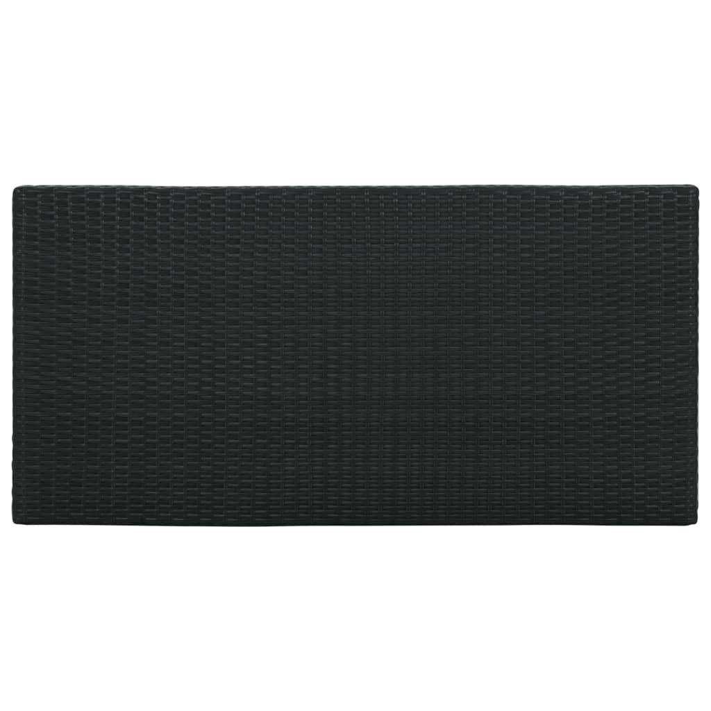 Bar Table with Storage Rack Black 120x60x110 cm Poly Rattan- Kitchen & Dining Room Tables - HomeShopIreland - Home Shop Ireland - Kitchen & Dining Room Tables - Bar Table with Storage Rack Black 120x60x110 cm Poly Rattan