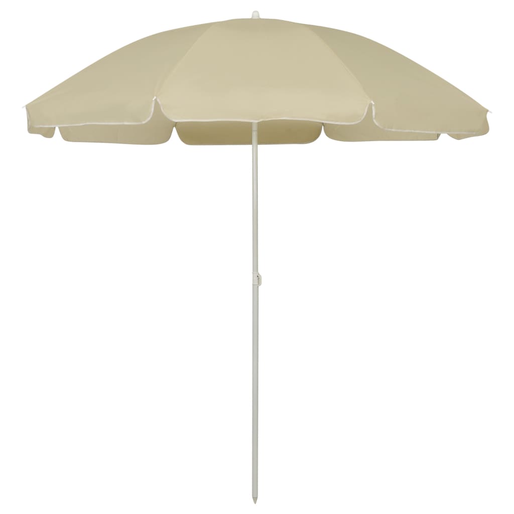 Beach Umbrella Sand Yellow 240 cm- Outdoor Umbrellas & Sunshades - HomeShopIreland - Home Shop Ireland - Outdoor Umbrellas & Sunshades - Beach Umbrella Sand Yellow 240 cm