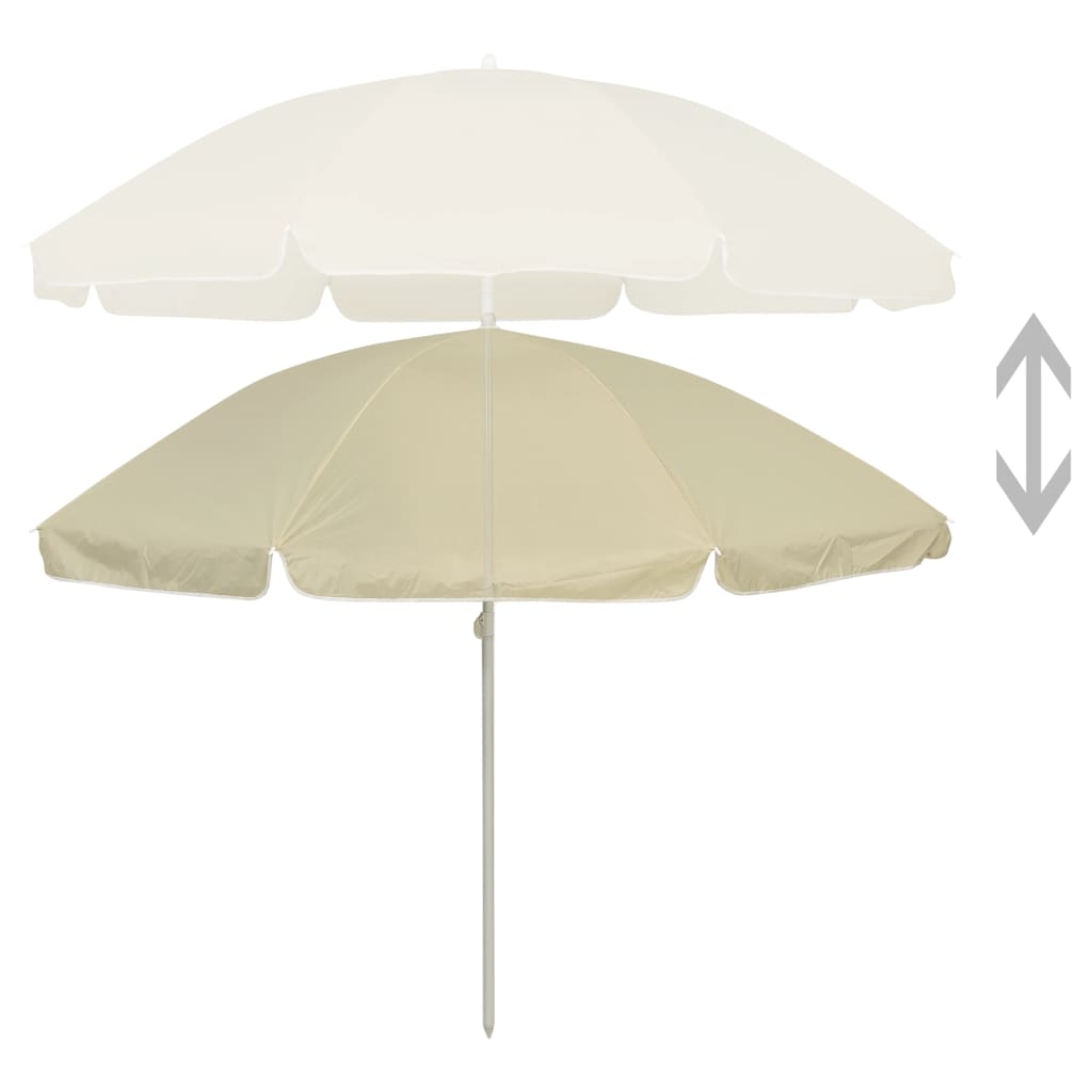 Beach Umbrella Sand Yellow 240 cm- Outdoor Umbrellas & Sunshades - HomeShopIreland - Home Shop Ireland - Outdoor Umbrellas & Sunshades - Beach Umbrella Sand Yellow 240 cm