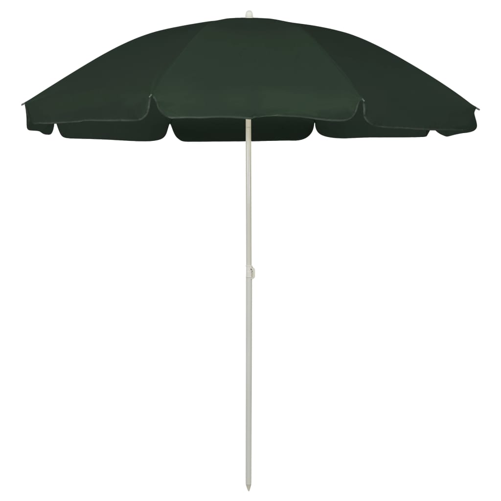 Beach Umbrella Green 240 cm- Outdoor Umbrellas & Sunshades - HomeShopIreland - Home Shop Ireland - Outdoor Umbrellas & Sunshades - Beach Umbrella Green 240 cm