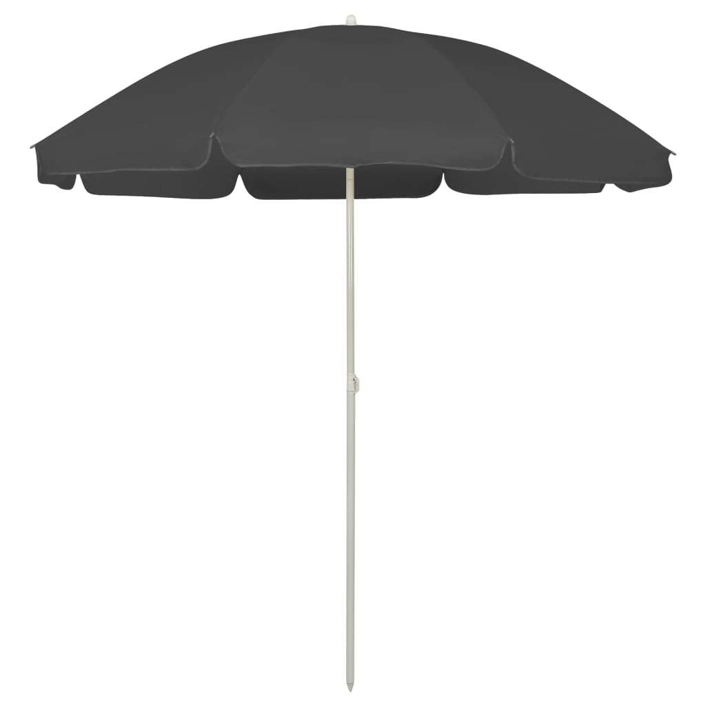 Beach Umbrella Anthracite 240 cm- Outdoor Umbrellas & Sunshades - HomeShopIreland - Home Shop Ireland - Outdoor Umbrellas & Sunshades - Beach Umbrella Anthracite 240 cm