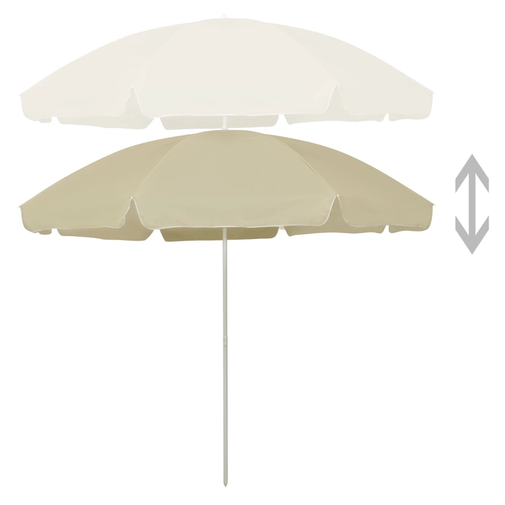 Beach Umbrella Sand Yellow 300 cm- Outdoor Umbrellas & Sunshades - HomeShopIreland - Home Shop Ireland - Outdoor Umbrellas & Sunshades - Beach Umbrella Sand Yellow 300 cm