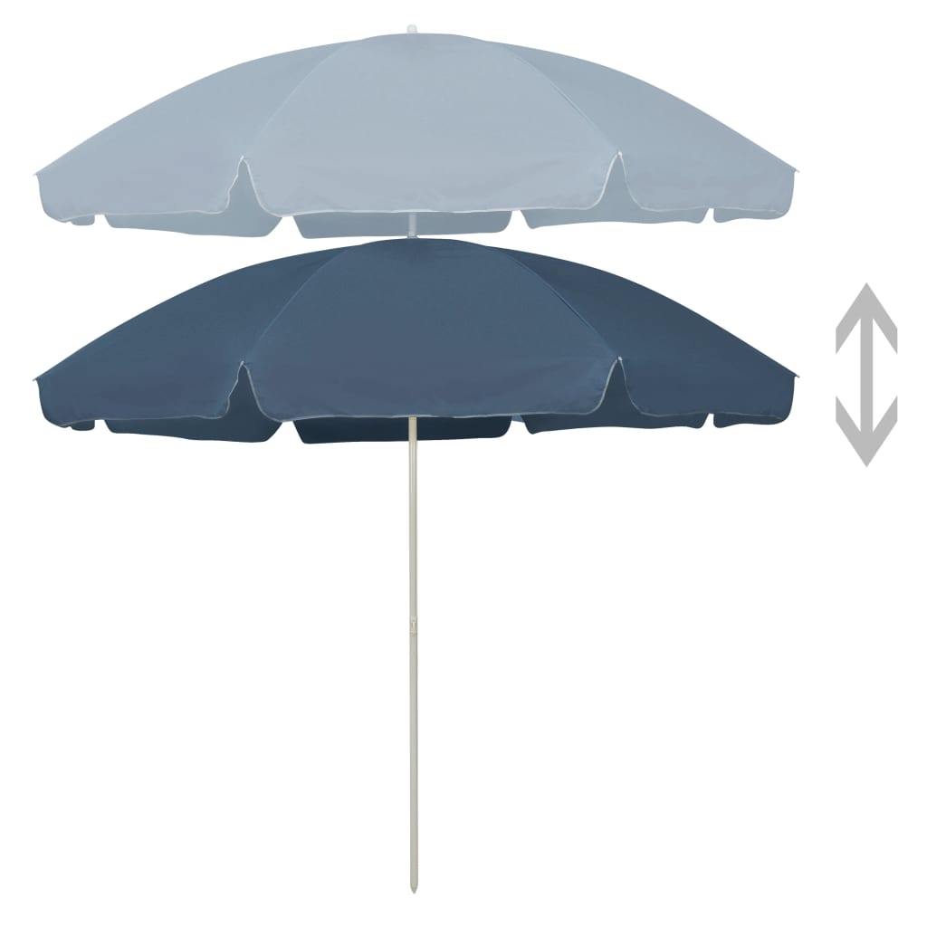 Beach Umbrella Blue 300 cm- Outdoor Umbrellas & Sunshades - HomeShopIreland - Home Shop Ireland - Outdoor Umbrellas & Sunshades - Beach Umbrella Blue 300 cm