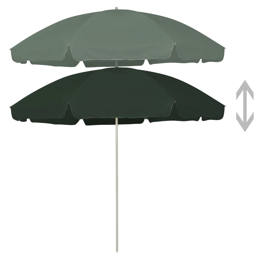 Beach Umbrella Green 300 cm- Outdoor Umbrellas & Sunshades - HomeShopIreland - Home Shop Ireland - Outdoor Umbrellas & Sunshades - Beach Umbrella Green 300 cm