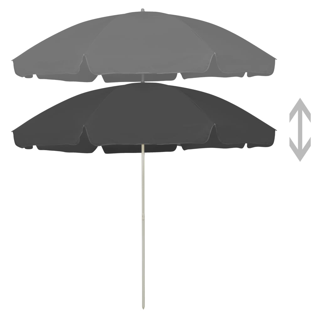 Beach Umbrella Anthracite 300 cm- Outdoor Umbrellas & Sunshades - HomeShopIreland - Home Shop Ireland - Outdoor Umbrellas & Sunshades - Beach Umbrella Anthracite 300 cm