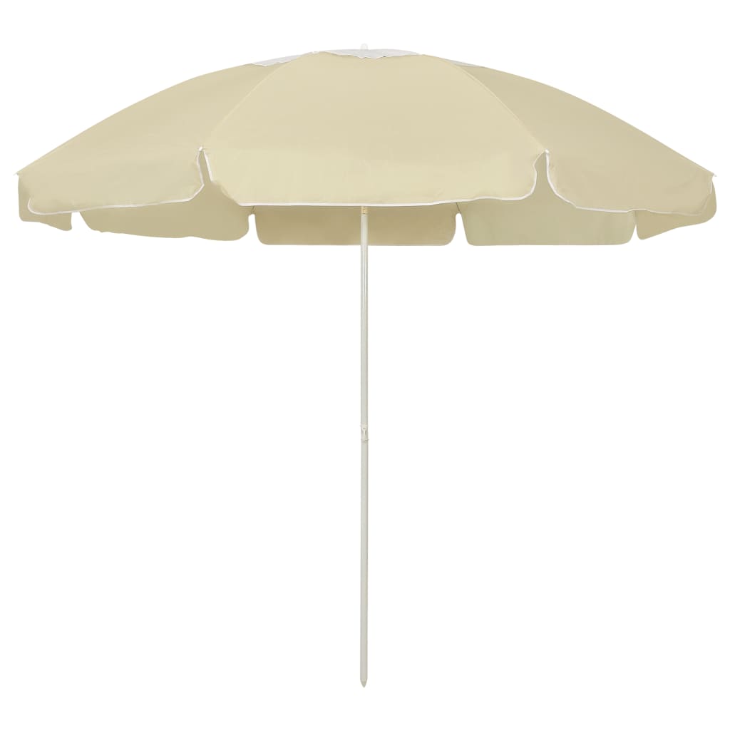 Beach Umbrella Sand Yellow 240 cm- Outdoor Umbrellas & Sunshades - HomeShopIreland - Home Shop Ireland - Outdoor Umbrellas & Sunshades - Beach Umbrella Sand Yellow 240 cm