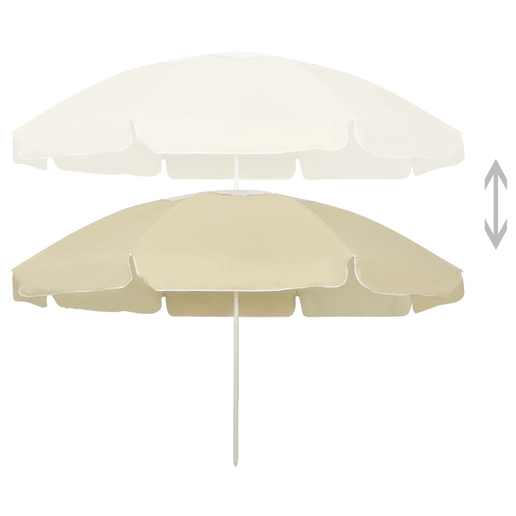 Beach Umbrella Sand Yellow 240 cm- Outdoor Umbrellas & Sunshades - HomeShopIreland - Home Shop Ireland - Outdoor Umbrellas & Sunshades - Beach Umbrella Sand Yellow 240 cm
