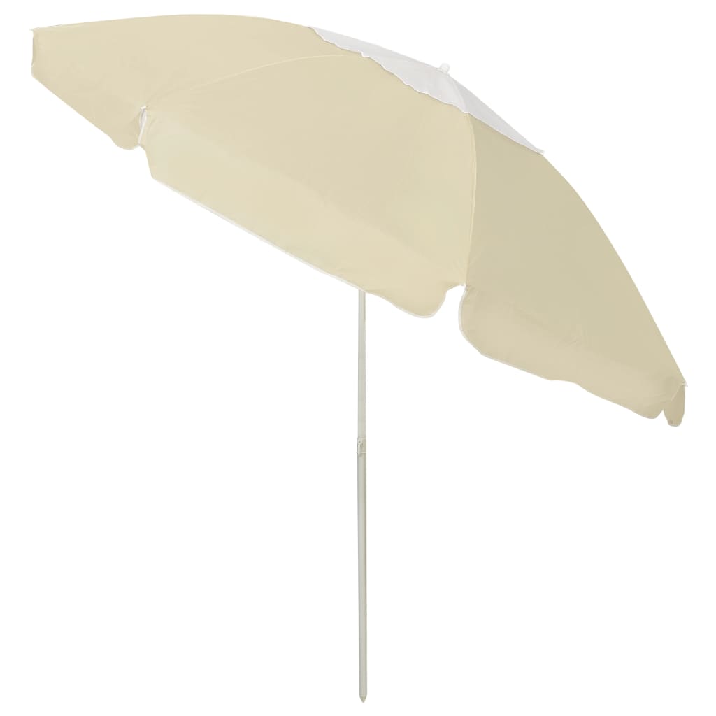 Beach Umbrella Sand Yellow 240 cm- Outdoor Umbrellas & Sunshades - HomeShopIreland - Home Shop Ireland - Outdoor Umbrellas & Sunshades - Beach Umbrella Sand Yellow 240 cm