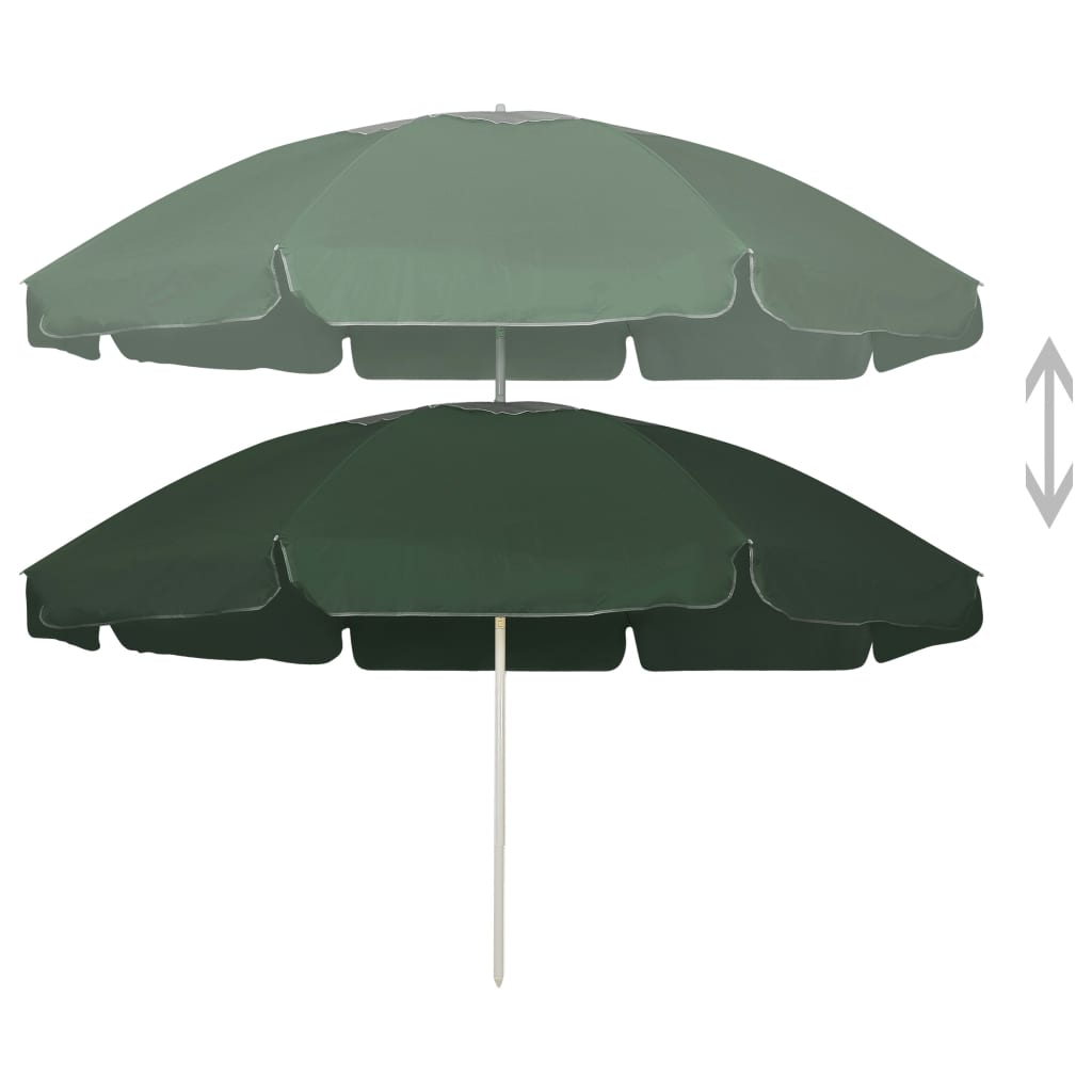 Beach Umbrella Green 240 cm- Outdoor Umbrellas & Sunshades - HomeShopIreland - Home Shop Ireland - Outdoor Umbrellas & Sunshades - Beach Umbrella Green 240 cm