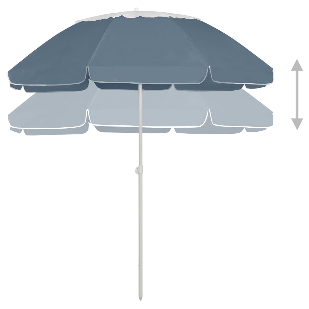 Beach Umbrella Blue 300 cm- Outdoor Umbrellas & Sunshades - HomeShopIreland - Home Shop Ireland - Outdoor Umbrellas & Sunshades - Beach Umbrella Blue 300 cm