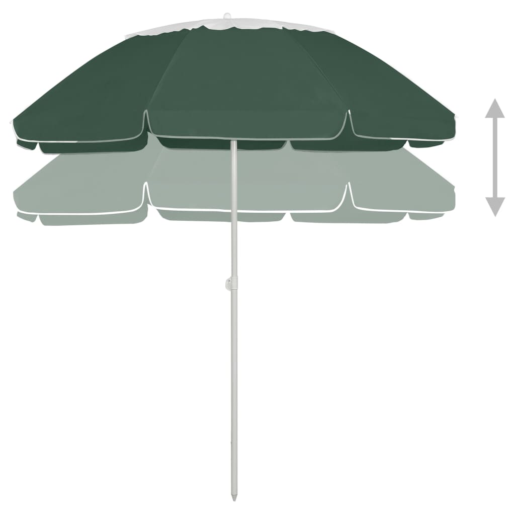 Beach Umbrella Green 300 cm- Outdoor Umbrellas & Sunshades - HomeShopIreland - Home Shop Ireland - Outdoor Umbrellas & Sunshades - Beach Umbrella Green 300 cm