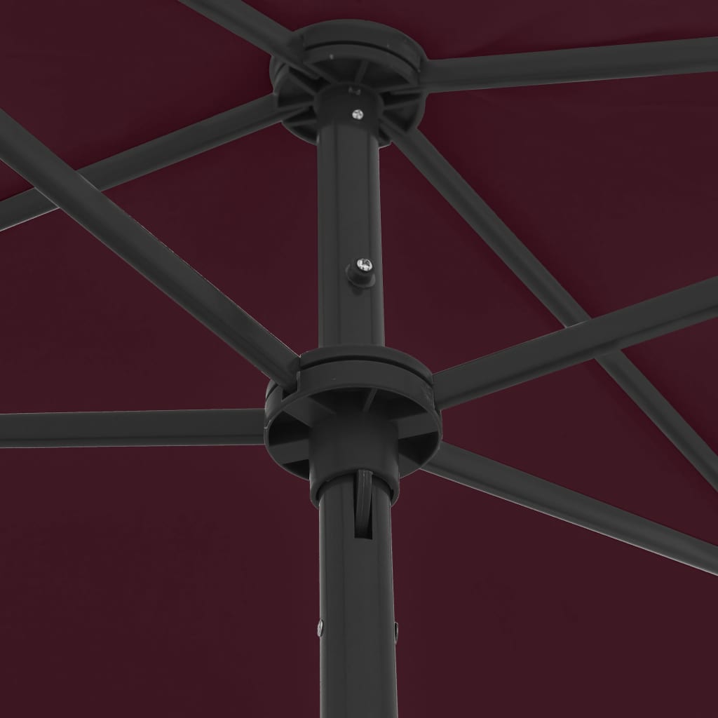 Beach Umbrella Bordeaux Red 180x120 cm- Outdoor Umbrellas & Sunshades - HomeShopIreland - Home Shop Ireland - Outdoor Umbrellas & Sunshades - Beach Umbrella Bordeaux Red 180x120 cm